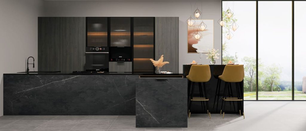 U- shape modular kitchen 